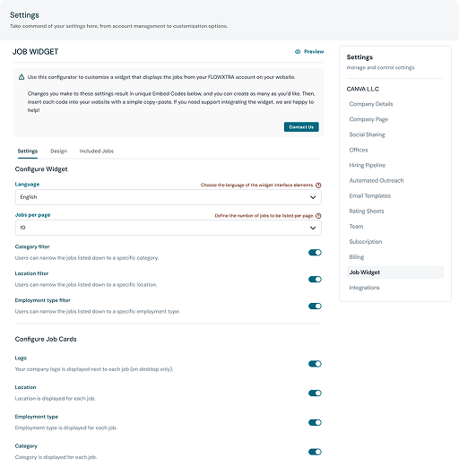 Flowxtra – Job Widget Embed Code Job Widget Embed Code Example 1 - Flowxtra